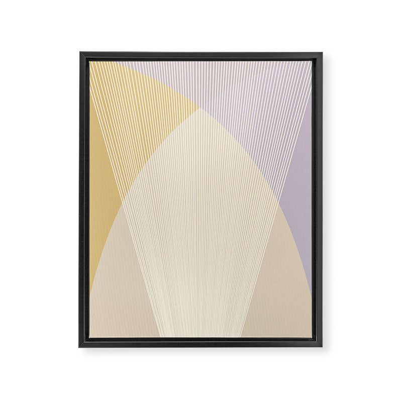 Cecilia Shapes I - Neutral Yellow and Purple Framed Canvas Print Gallery Image 8