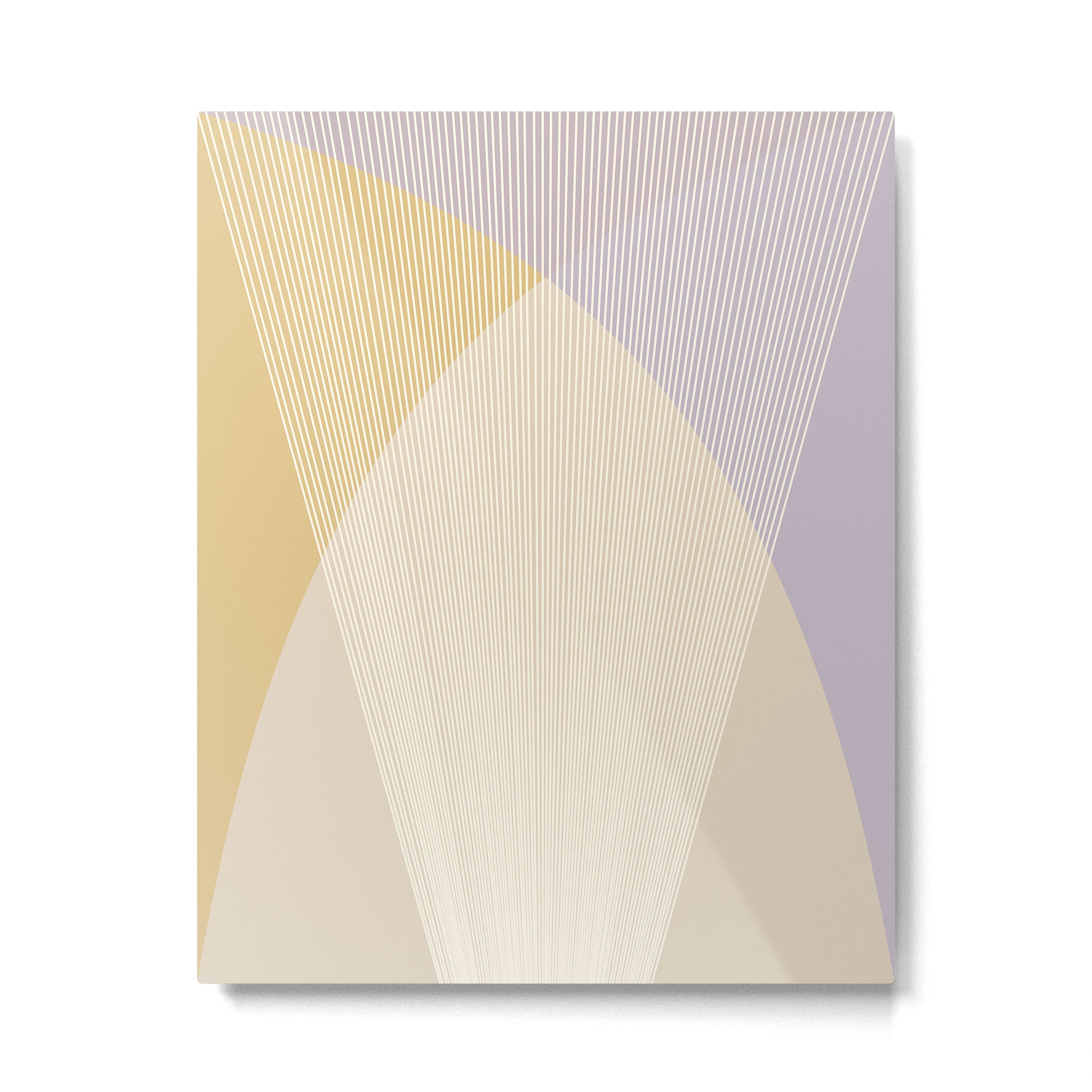 Cecilia Shapes I - Neutral Yellow and Purple Metal Print Gallery Image 6