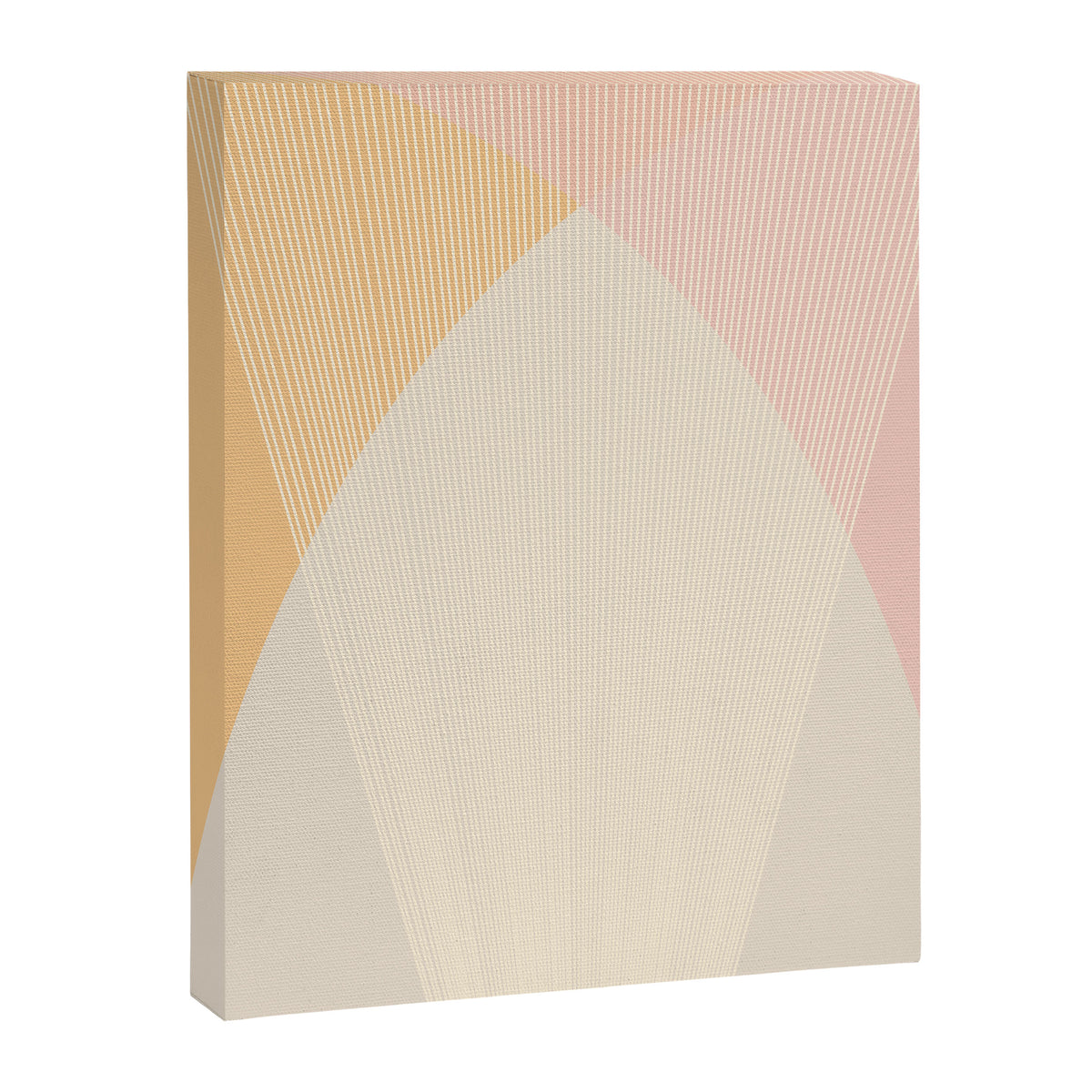 Cecilia Shapes II - Neutral Orange and Pink Canvas Print Gallery Image 8