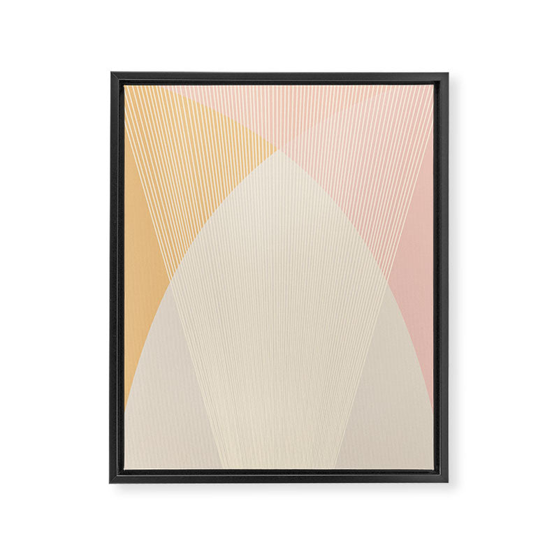 Cecilia Shapes II - Neutral Orange and Pink Framed Canvas Print Gallery Image 8