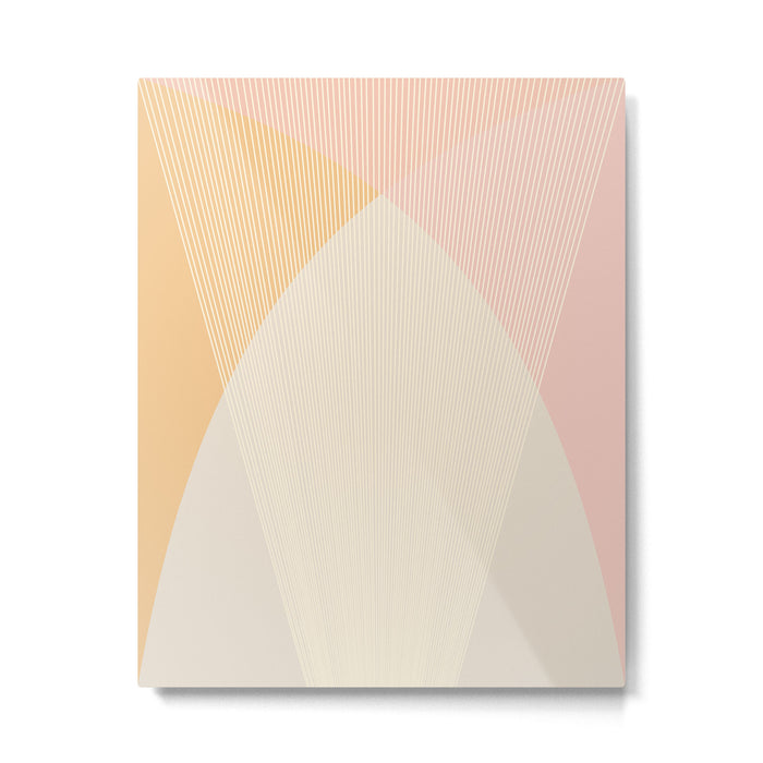 Cecilia Shapes II - Neutral Orange and Pink Metal Print Gallery Image 1