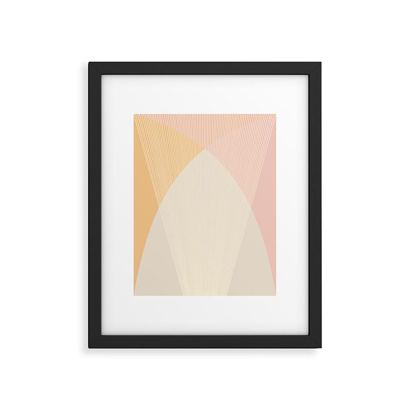Cecilia Shapes II - Neutral Orange and Pink Framed Art Print Gallery Image 6