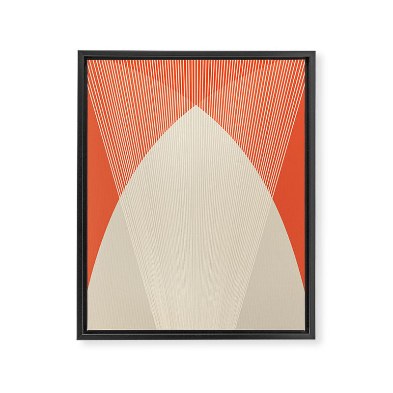 Cecilia Shapes III - Bright Red Framed Canvas Print Gallery Image 8