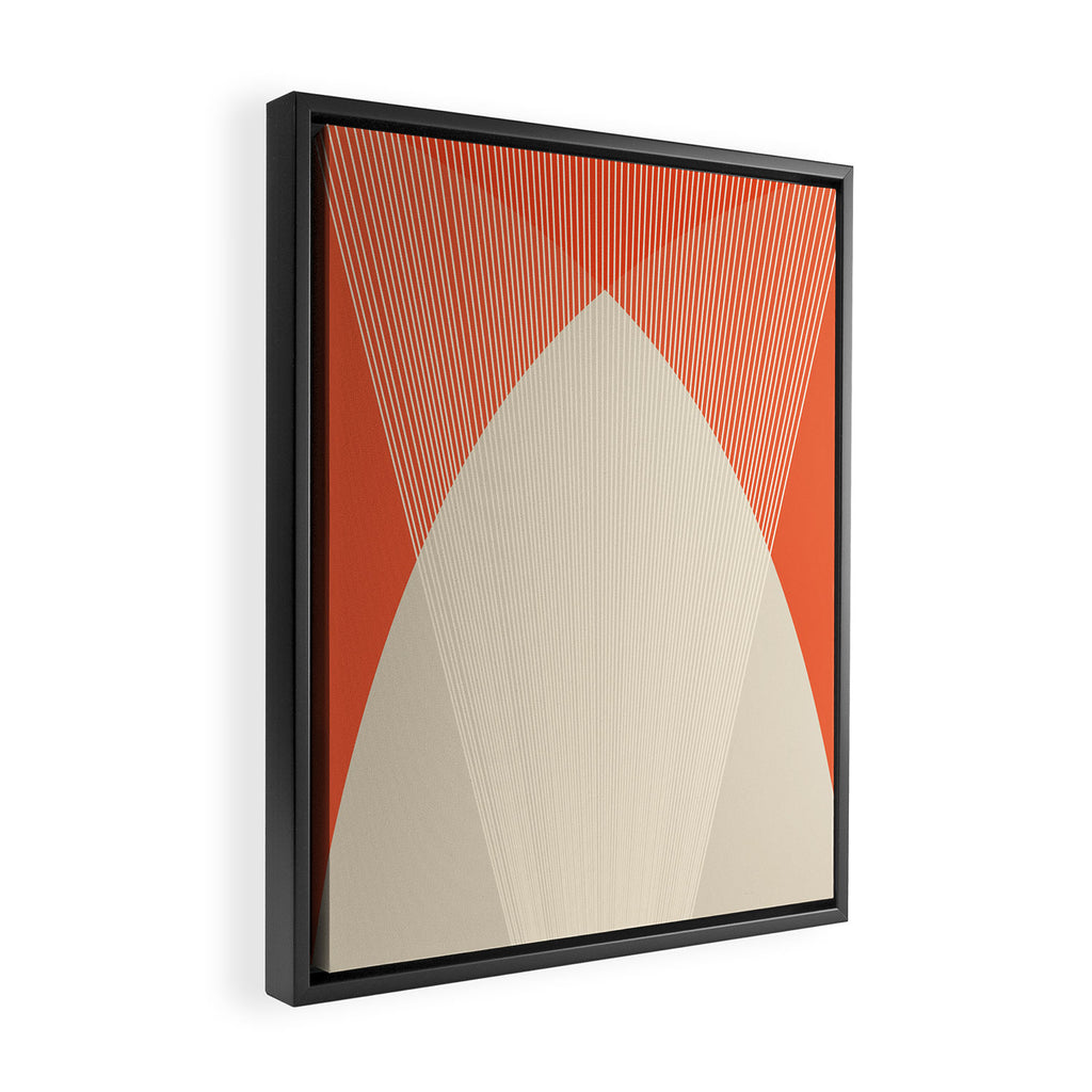 Cecilia Shapes III - Bright Red Framed Canvas Print Gallery Image 2