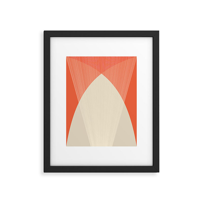 Cecilia Shapes III - Bright Red Framed Art Print Gallery Image 6