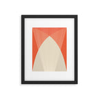 Cecilia Shapes III - Bright Red Framed Art Print Gallery Image 6