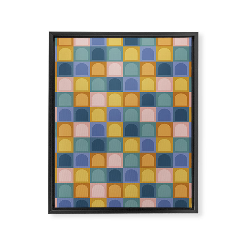 Checkered Arch Pattern II Framed Canvas Print Gallery Image 8