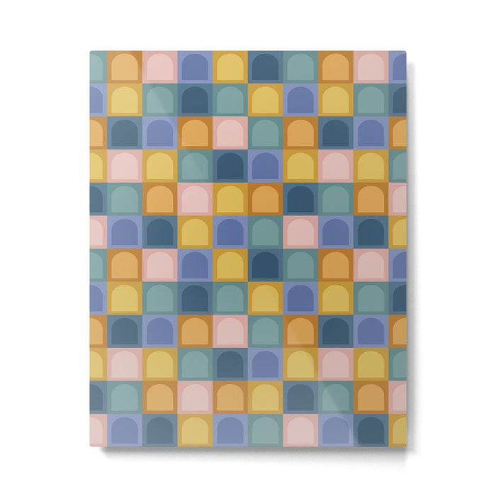 Checkered Arch Pattern II Metal Print Gallery Image 1
