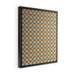 Checkered Multicolor Pattern III Earthy Natural Framed Canvas Print Gallery Image 2