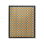 Checkered Multicolor Pattern IV Earthy Rainbow Framed Canvas Print Gallery Image 8