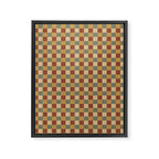 Checkered Multicolor Pattern V Earthy Western Framed Canvas Print Gallery Image 8
