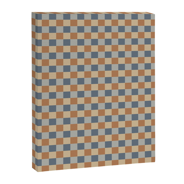 Checkered Multicolor Pattern VI Earthy Natural Canvas Print Gallery Image 1