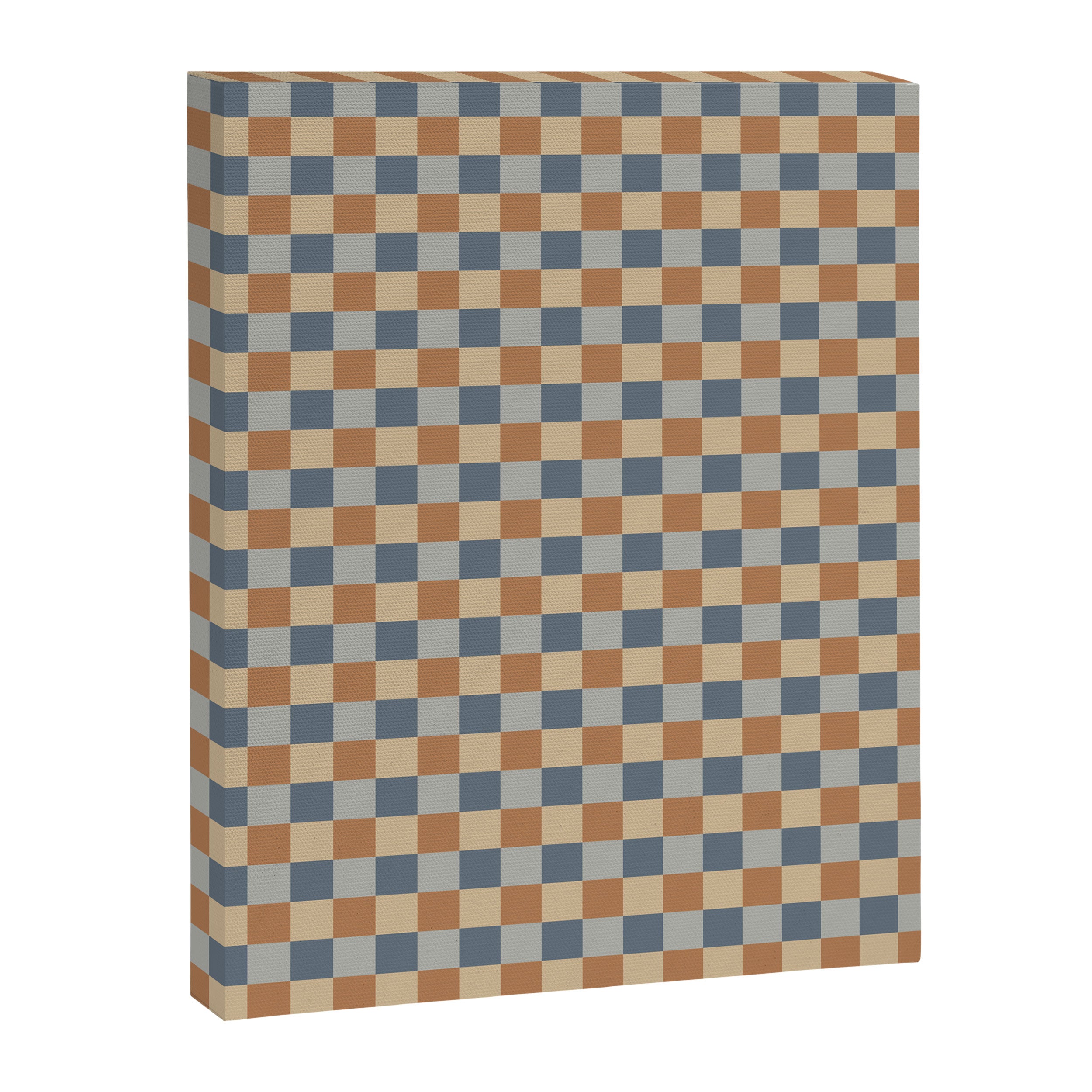 Checkered Multicolor Pattern VI Earthy Natural Canvas Print Gallery Image 8