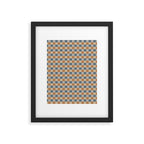 Checkered Multicolor Pattern VI Earthy Natural Framed Art Print Gallery Image 6