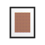 Checkered Multicolor Pattern VII Earthy Autumn Framed Art Print Gallery Image 6
