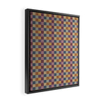 Checkered Multicolor Pattern VIII Retro Fall Framed Canvas Print Gallery Image 2