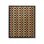 Checkered Multicolor Pattern XI Retro Midcentury Framed Canvas Print Gallery Image 8