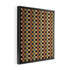 Checkered Multicolor Pattern XI Retro Midcentury Framed Canvas Print Gallery Image 2