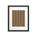 Checkered Multicolor Pattern XI Retro Midcentury Framed Art Print Gallery Image 6