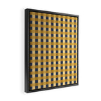 Checkered Multicolor Pattern XIV Yellow and Navy Blue Framed Canvas Print Gallery Image 2