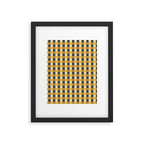 Checkered Multicolor Pattern XIV Yellow and Navy Blue Framed Art Print Gallery Image 6