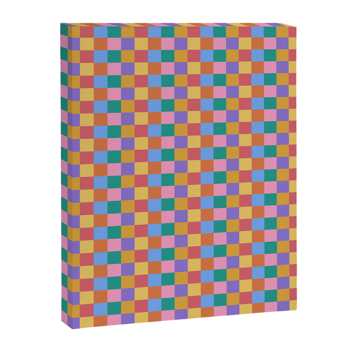 Checkered Multicolor Pattern XIX Colorful Rainbow Canvas Print Gallery Image 1