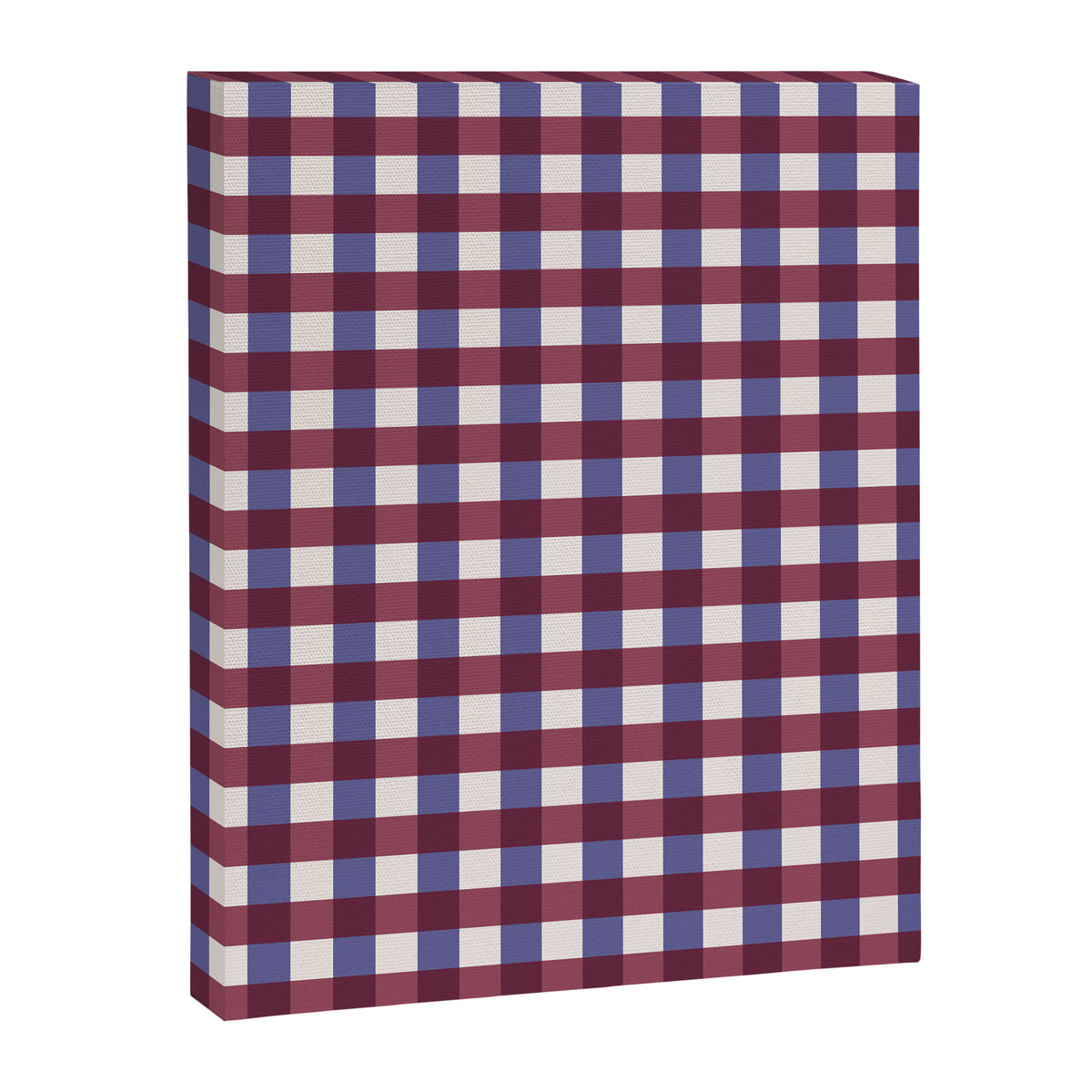 Checkered Multicolor Pattern XVII Berry Red and Violet Canvas Print Gallery Image 8