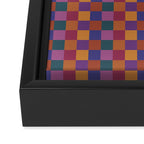 Checkered Multicolor Pattern XVIII Colorful Vibrant Framed Canvas Print Gallery Image 3