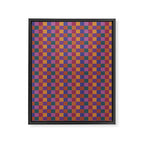 Checkered Multicolor Pattern XVIII Colorful Vibrant Framed Canvas Print Gallery Image 8