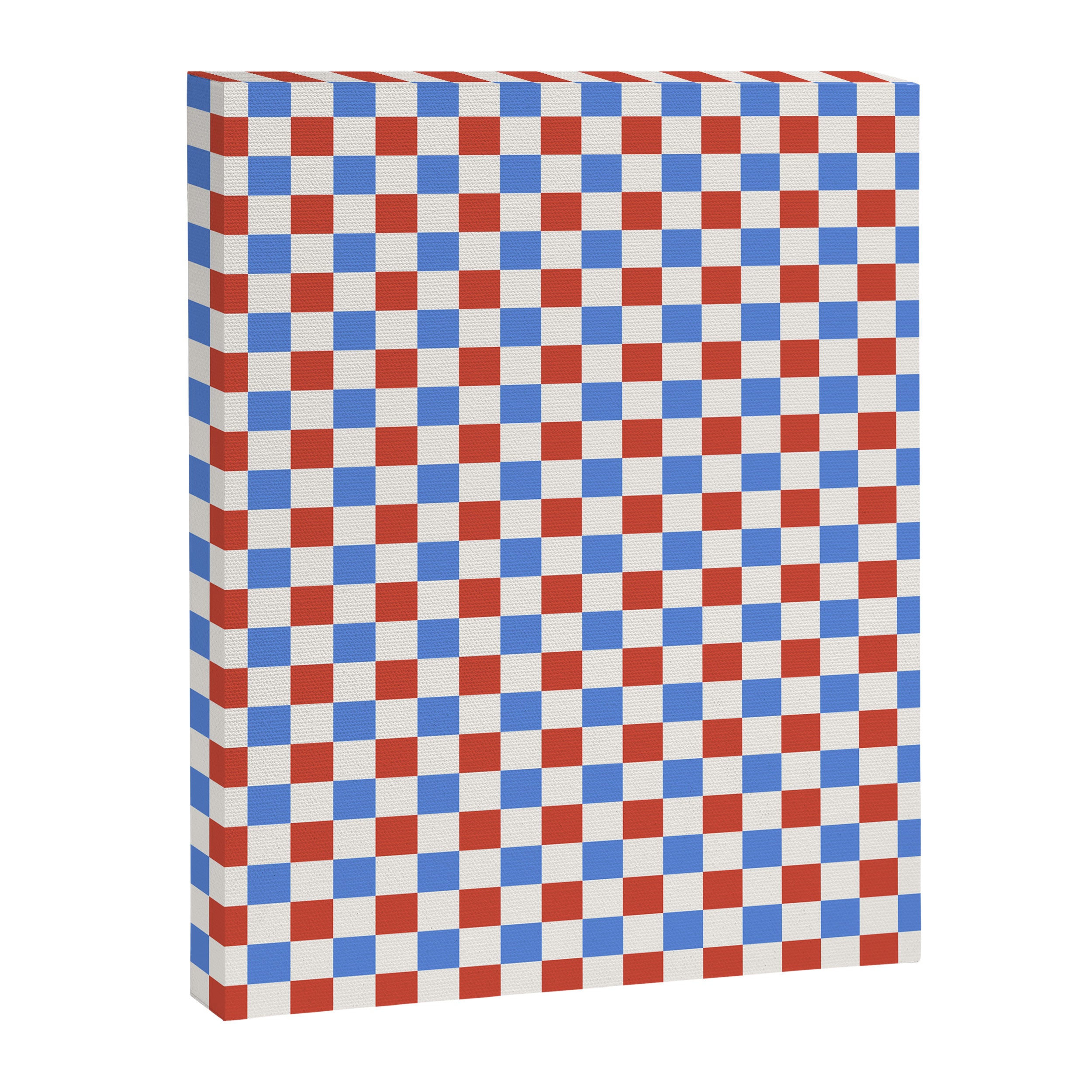 Checkered Multicolor Pattern XX Red White Blue Canvas Print Gallery Image 8