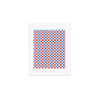 Checkered Multicolor Pattern XX Red White Blue Art Print Gallery Image 1