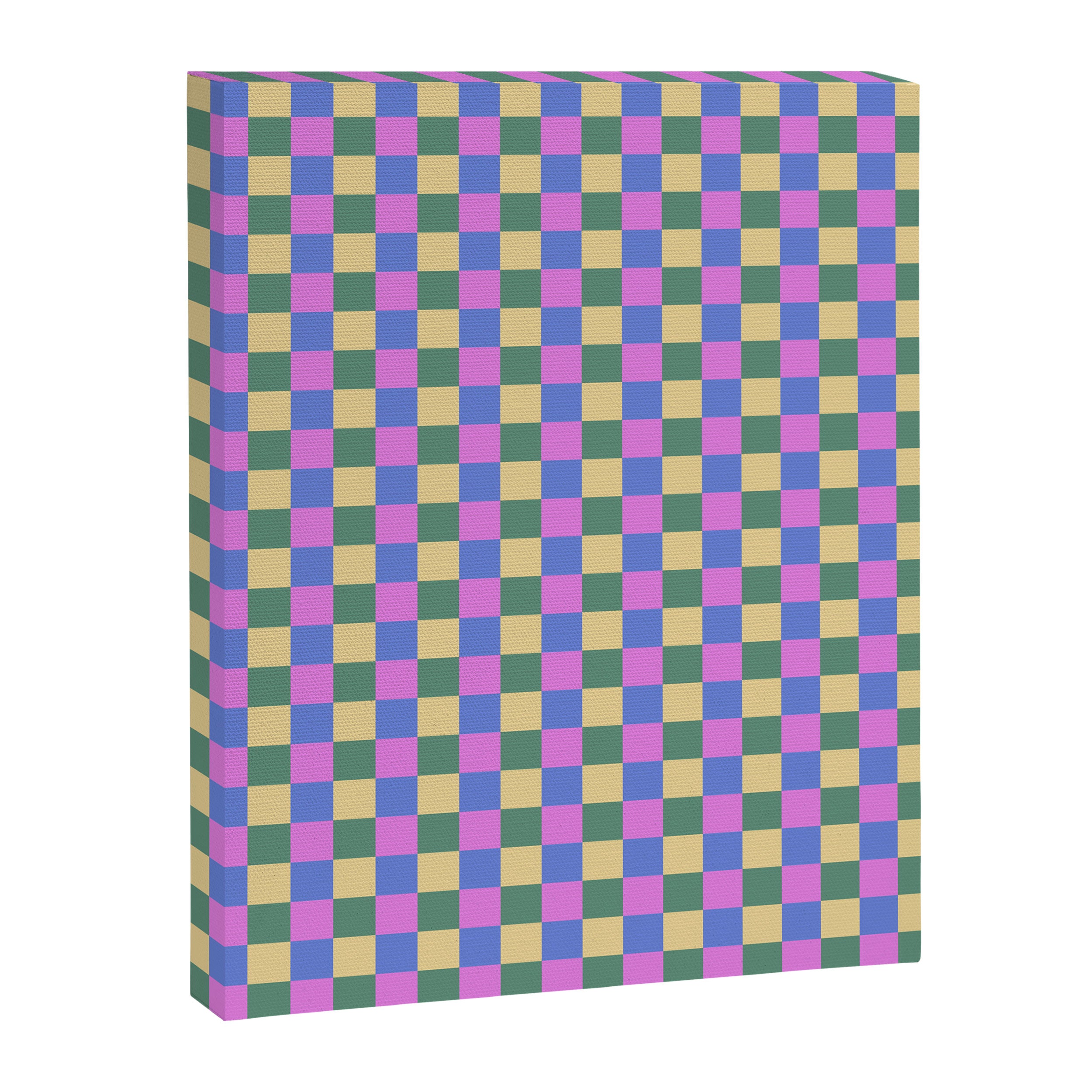 Checkered Multicolor Pattern XXI Colorful Spring Canvas Print Gallery Image 8