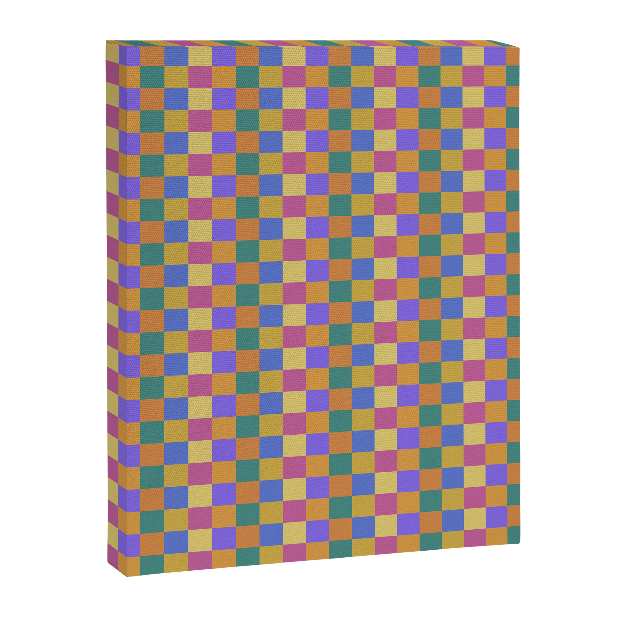 Checkered Multicolor Pattern XXII Colorful Bright Canvas Print Gallery Image 8
