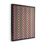 Checkered Multicolor Pattern XXII Colorful Bright Framed Canvas Print Gallery Image 2