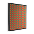Checkered Multicolor Pattern XXIII Vibrant Retro Framed Canvas Print Gallery Image 2