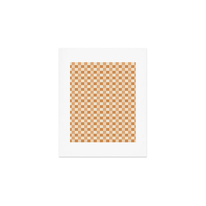 Checkered Multicolor Pattern XXIV Orange Art Print Gallery Image 1