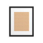 Checkered Multicolor Pattern XXIV Orange Framed Art Print Gallery Image 6