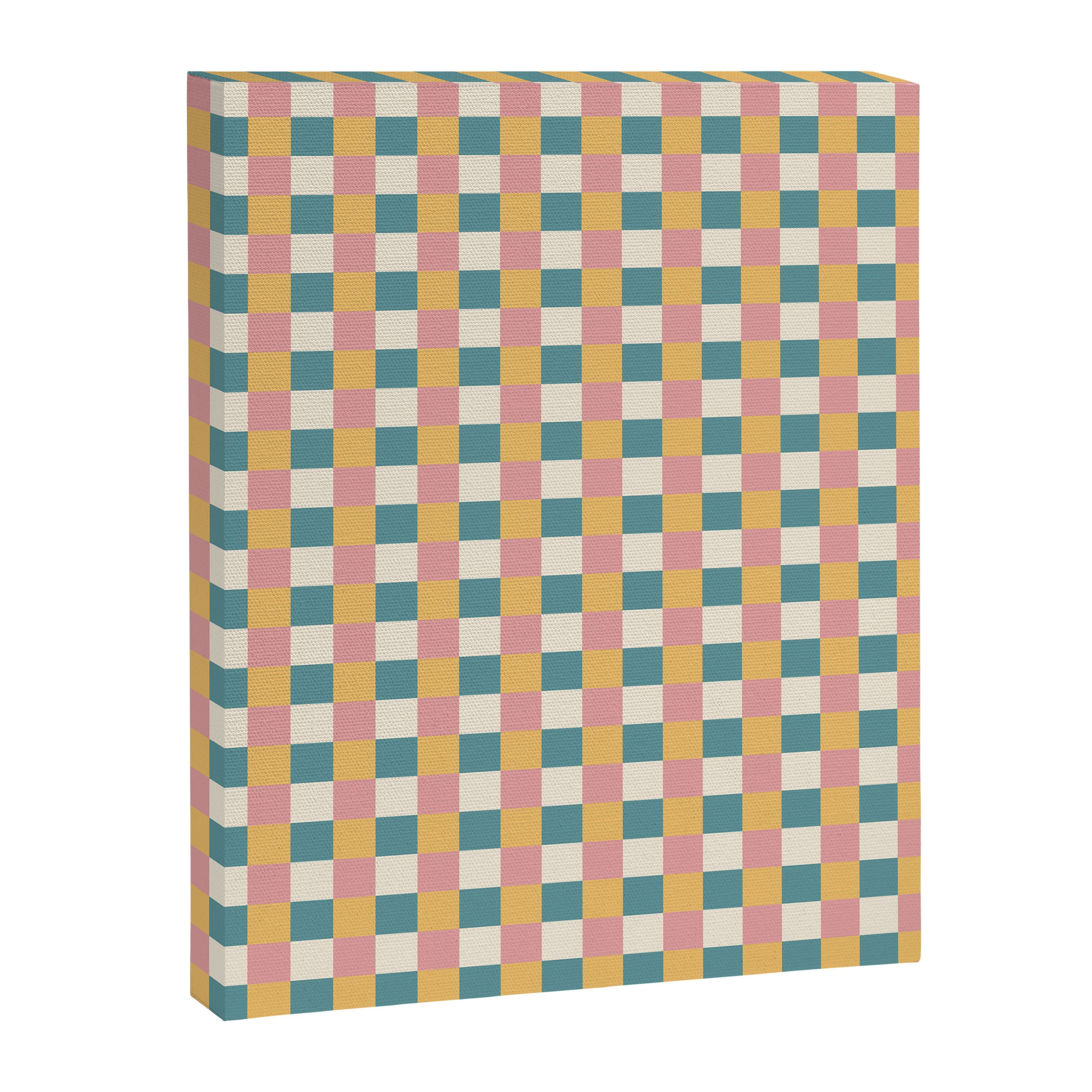 Checkered Multicolor Pattern XXIX Beachy Summer Canvas Print Gallery Image 8
