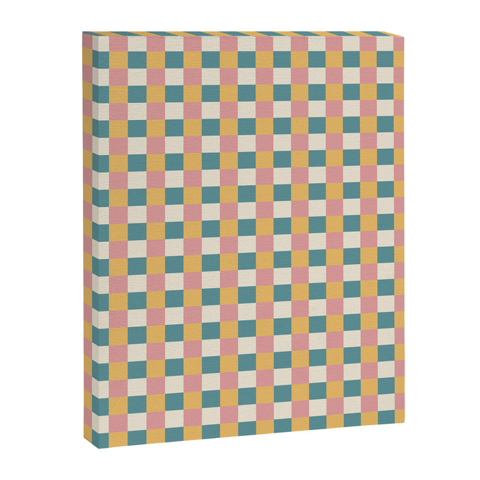 Checkered Multicolor Pattern XXIX Beachy Summer Canvas Print Gallery Image 1