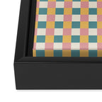 Checkered Multicolor Pattern XXIX Beachy Summer Framed Canvas Print Gallery Image 3