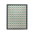 Checkered Multicolor Pattern XXIX Beachy Summer Framed Canvas Print Gallery Image 8