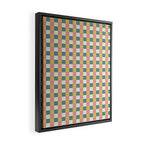 Checkered Multicolor Pattern XXIX Beachy Summer Framed Canvas Print Gallery Image 2