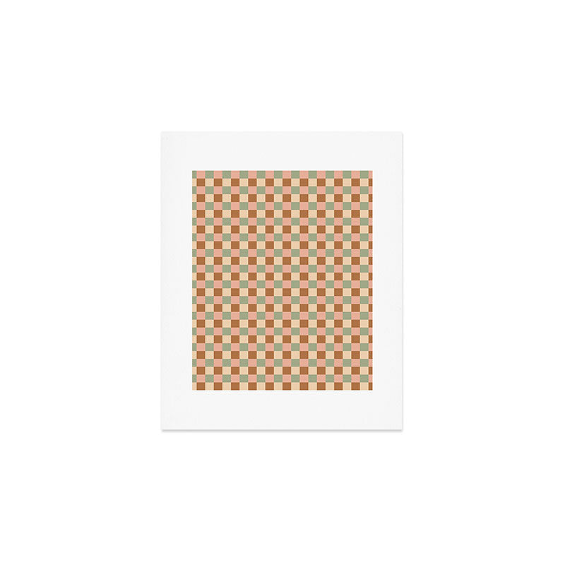 Checkered Multicolor Pattern XXV Western Summer Art Print Gallery Image 1