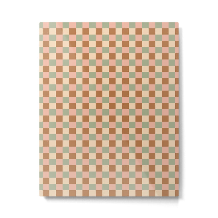Checkered Multicolor Pattern XXV Western Summer Metal Print Gallery Image 1