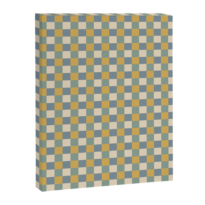 Checkered Multicolor Pattern XXVI Natural Summer Canvas Print Gallery Image 1