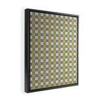 Checkered Multicolor Pattern XXVI Natural Summer Framed Canvas Print Gallery Image 2