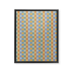 Checkered Multicolor Pattern XXVII Natural Summer Framed Canvas Print Gallery Image 8