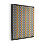 Checkered Multicolor Pattern XXXVI Colorful Summer Framed Canvas Print Gallery Image 2