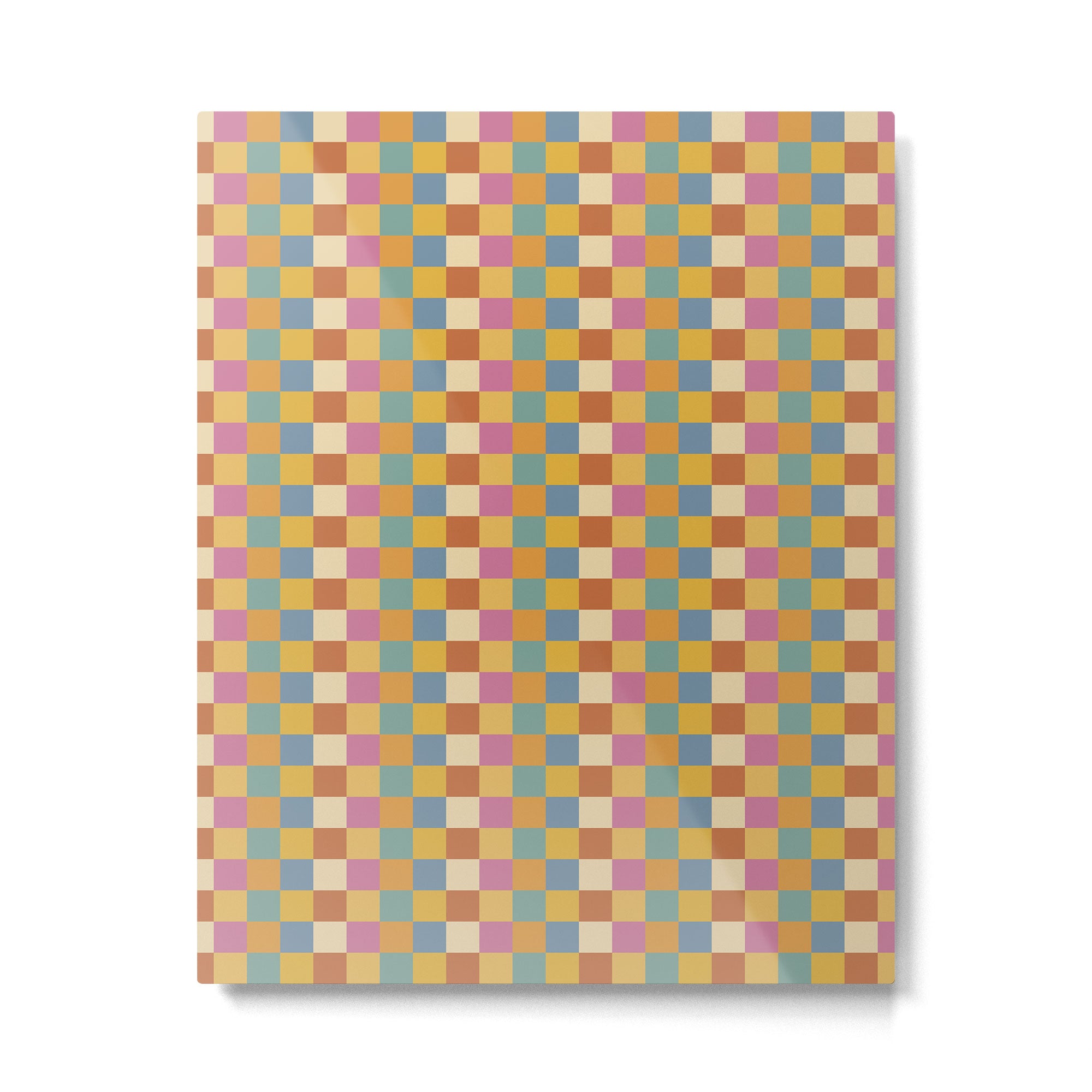 Checkered Multicolor Pattern XXXVII Colorful Summer Metal Print Gallery Image 6