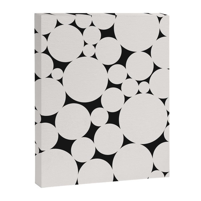 Circular Collage - Black and White Canvas Print Gallery Image 1
